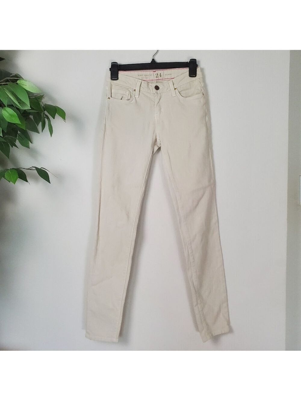 Kate Spade Cream Skinny Jeans Womens Size 24 Broome Street